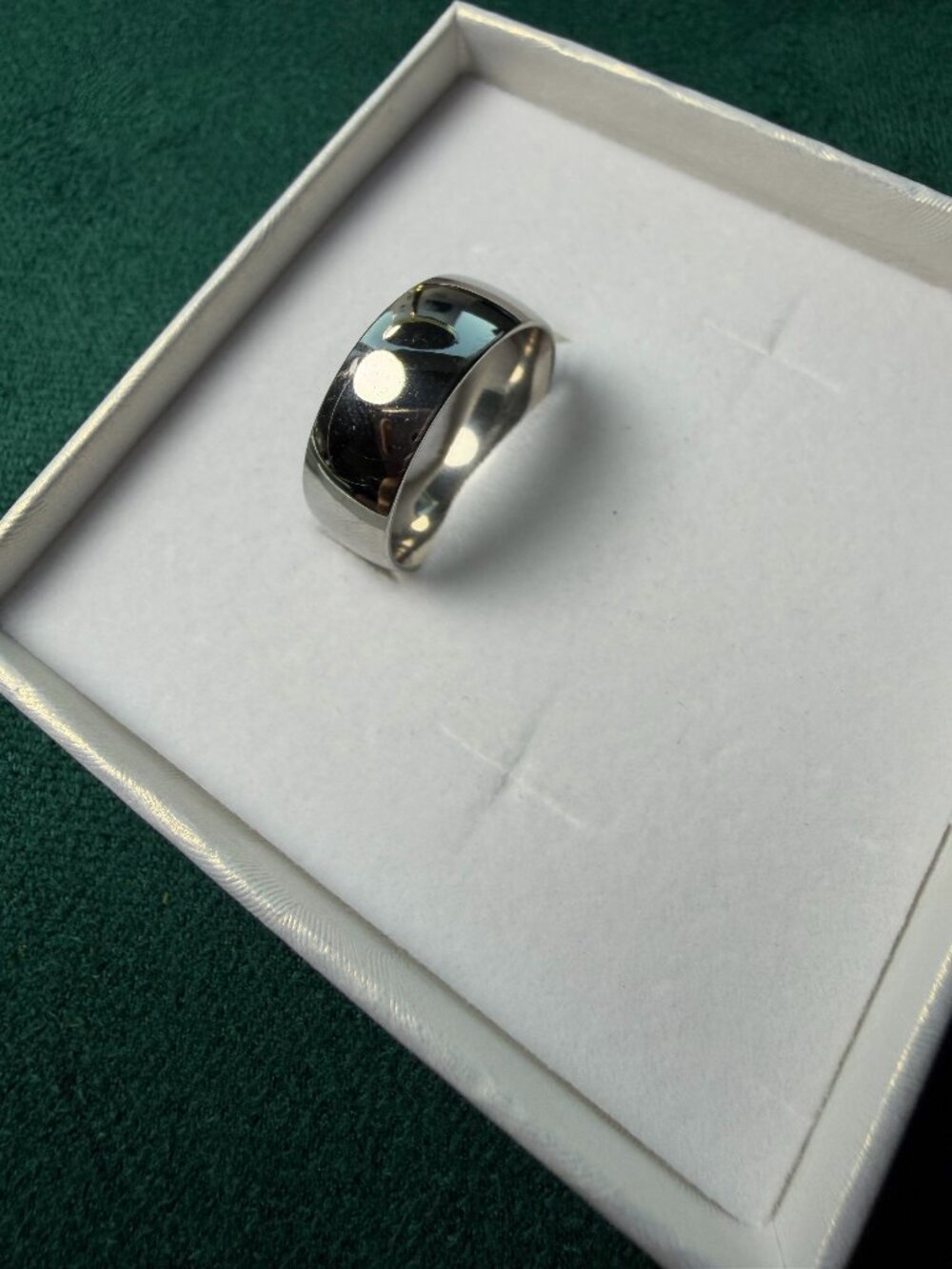 MEN's Stainless Steel Polished Dome Band Ring Sizes 9-10